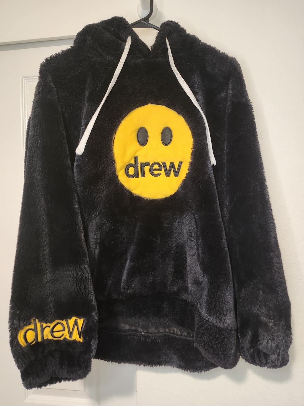 Drew House style sherpa/faux fur hoodie